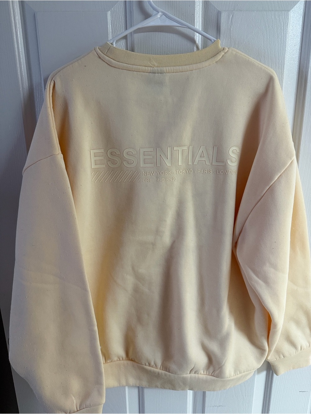ESSENTIALS Cream Crewneck Sweatshirt